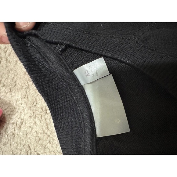 Athleta XS Women 489051 Criss Cross Soft Tulip Sweatshirt Top Black Long Sl BD19 - Picture 4 of 7